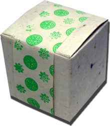 Lotka Seeded Favor Box - Green Flowers