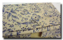 Handmade Blue Garden Notecard Box