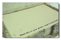 Handmade Golden Garden Notecard Box
