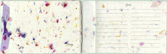 Small soft cover guestbook