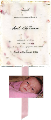 4.5"&nbsp;x 6" flat card with print