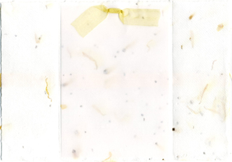 handmade marigold and seed paper