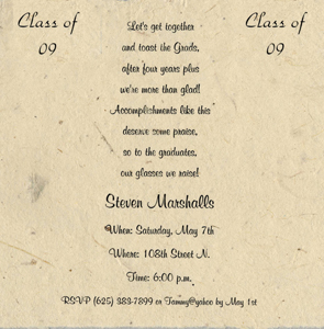 Click to order 6x6" Graduation Panels