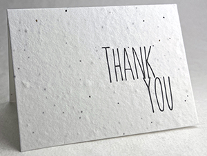 seeded and recycled thank you cards simple thank you style