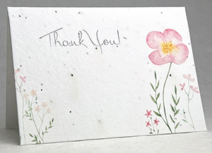 seeded and recycled thank you cards simple thank you style
