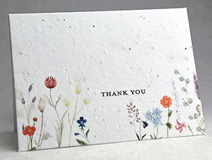 seeded and recycled thank you cards simple thank you style
