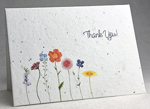 seeded and recycled thank you cards simple thank you style