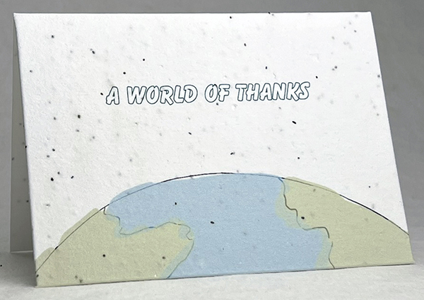 world of thanks seed paper card