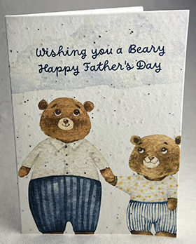 A7 folding fathers day seed paper card
