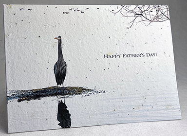 A7 folding fathers day seed paper card