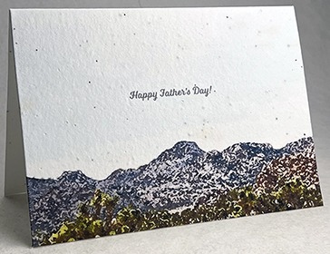 A7 folding fathers day seed paper card
