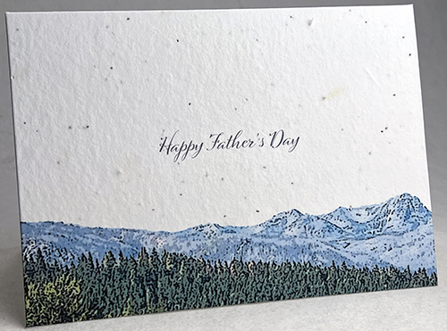 A7 folding seed paper card for father's day