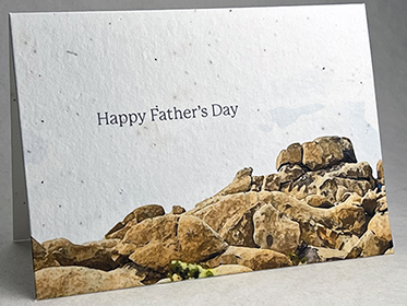 A7 folding fathers day seed paper card