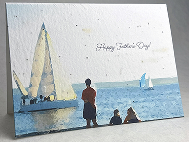 A7 folding fathers day seed paper card