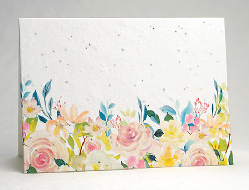 Spring Floral Border Watercolor