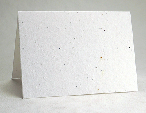 folding seed paper card white cotton