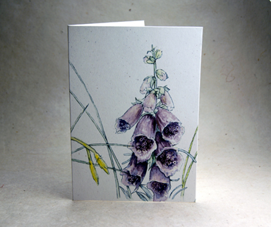 seeded handmade paper blank card