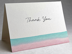 simple thank you style with silk ribbon