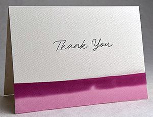 simple thank you style with silk ribbon