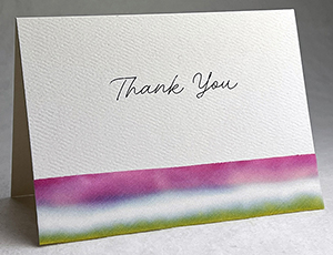 simple thank you style with silk ribbon