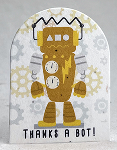printed arch card seed paper tags