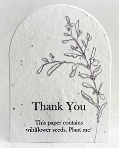printed arch card seed paper tags