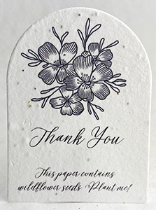 printed arch card seed paper tags