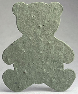 Click for 14s green seed paper bear shape