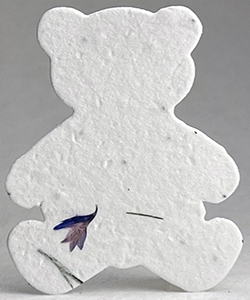 Click for 30s fern and blue seed paper bear shape