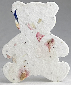 Click for 48s pink and blue seed paper bear shape