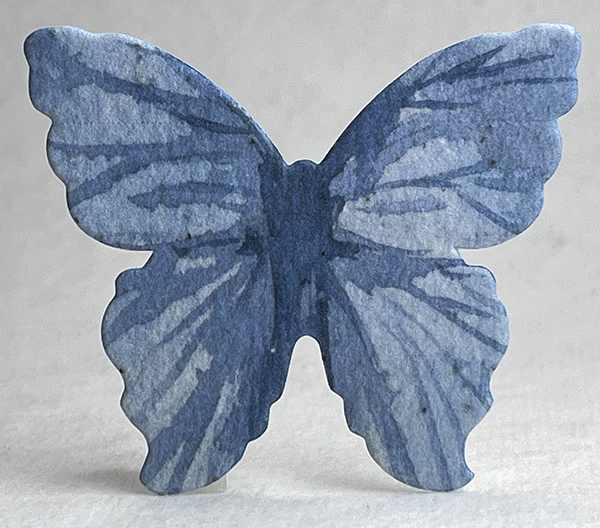 Blue butterfly seed paper