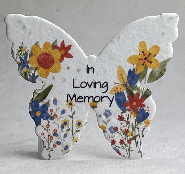 Bright In Loving Memory butterfly seed paper
