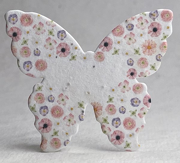 Floral Frame butterfly seed paper