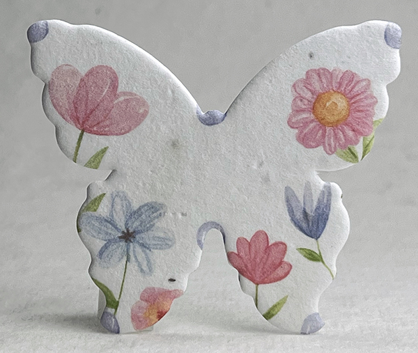 Bubble Flowers butterfly seed paper