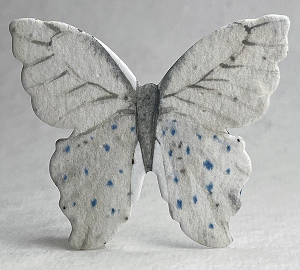 Grey butterfly seed paper