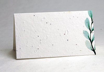 Printed Art Seed Paper Place Card