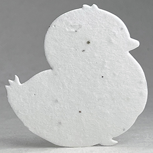 Click for 10s white seed paper chick shape