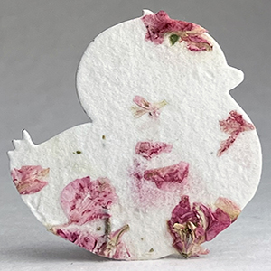 Click for 24s pink petals seed paper chick shape
