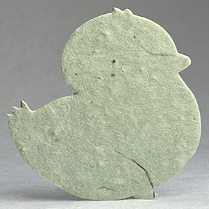 Click for 62s light green seed paper chick shape