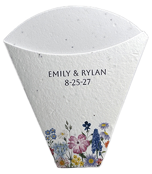 seed paper wedding favor cone