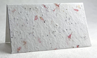 Pink Petal print seed paper place card