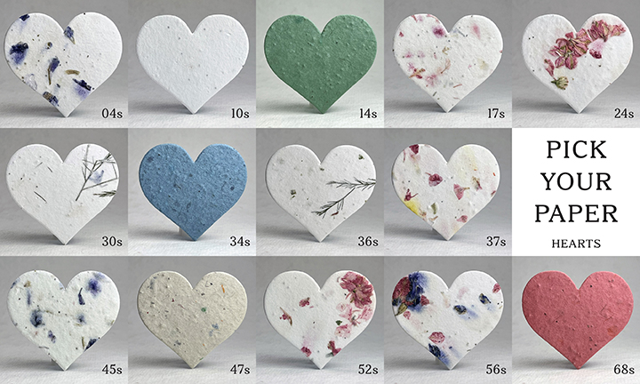 seed paper Heart petal styles