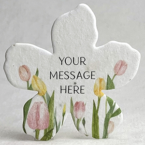 Tulips printed paper seed paper flower