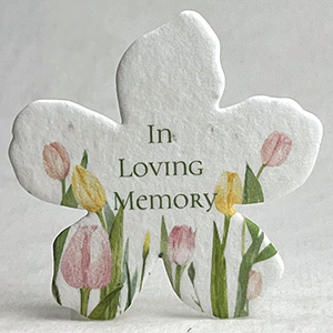 Tulips printed paper seed paper flower