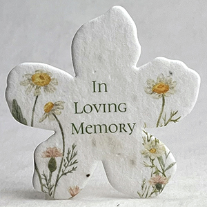 Daisy printed paper seed paper flower