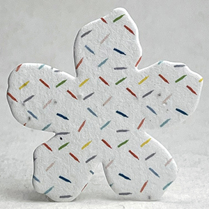 Confetti printed paper seed paper flower