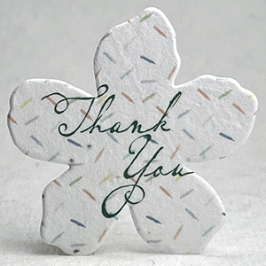 Confett printed paper seed paper flower