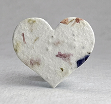 small seed paper hearts