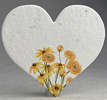 Seed Paper Heart Shape