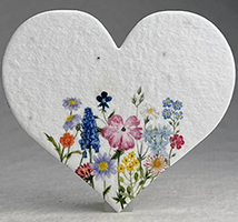 Seed Paper Heart Shape